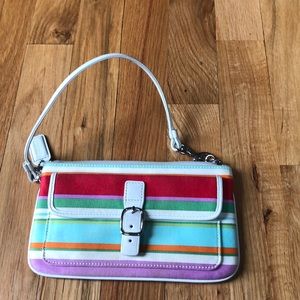 Coach rainbow wristlet